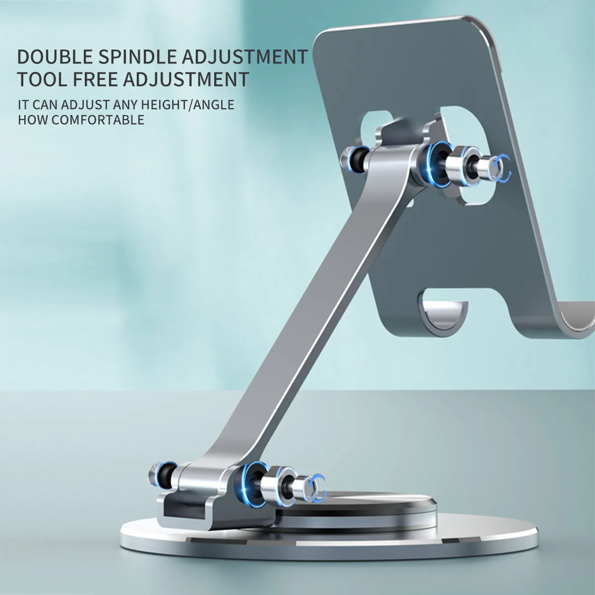 019 Aluminum Alloy Phone Tablet Mount Stand 360 Degree Rotation Desktop Holder for 4.7 - 12 inch Device