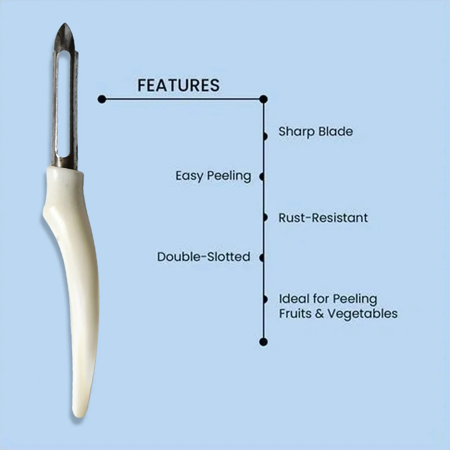 2060 Vegetable Peeler for Kitchen, Stainless Steel Potato Peeler with Sharp Blades