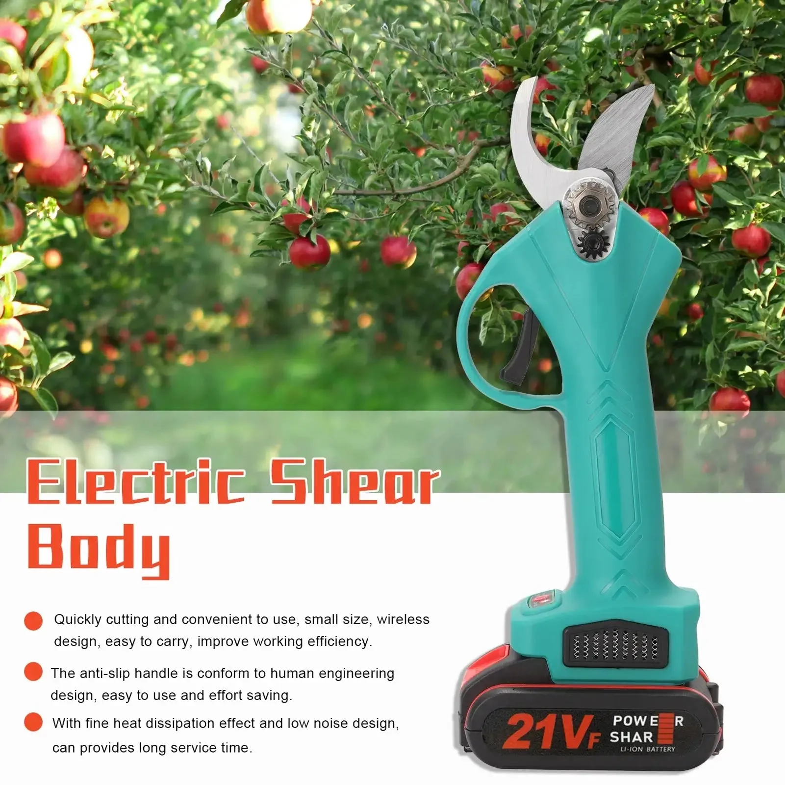 21V Cordless Electric Pruner – Effortless Tree Trimming & Landscaping Tool