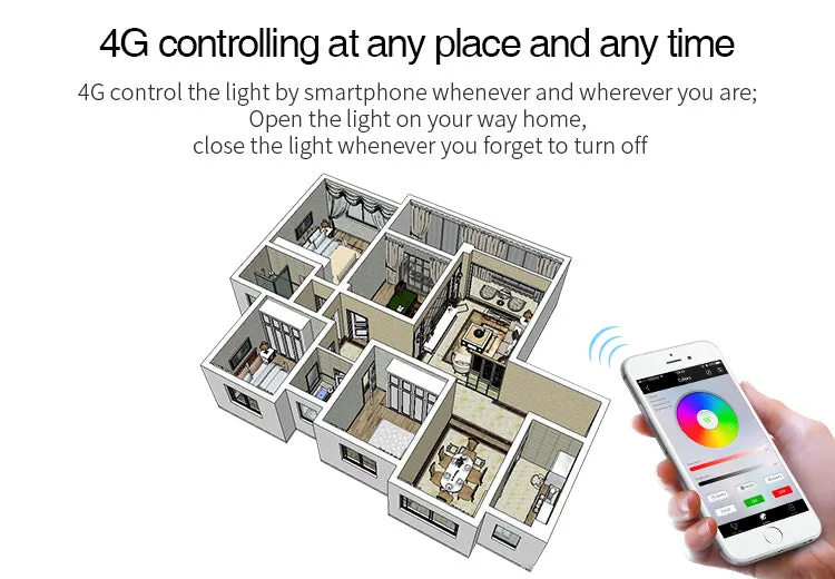 2.4GHz RF Remote-able 9W RGB CCT LED Bulb