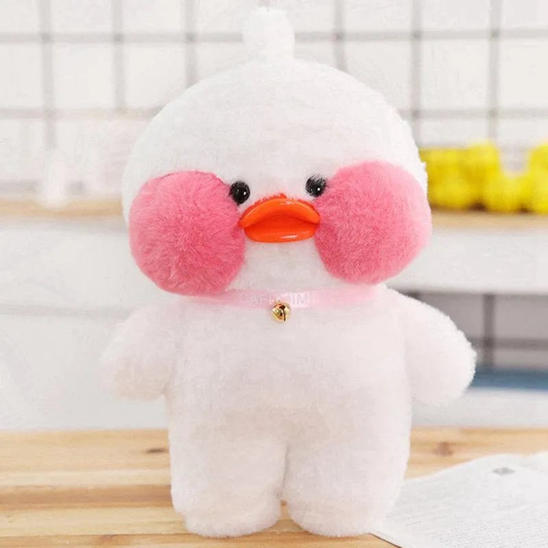 30cm Kawaii Plush Yellow Duck Stuffed Animals Hyaluronic Acid Duck Lalafanfan Duck Clothes Accessories Toys for Girls Kids Gifts