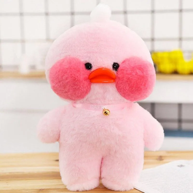 30cm Kawaii Plush Yellow Duck Stuffed Animals Hyaluronic Acid Duck Lalafanfan Duck Clothes Accessories Toys for Girls Kids Gifts