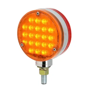 4" SMART DYNAMIC DOUBLE FACE AMBER/RED 21 LED LIGHT, DRIVER SIDE