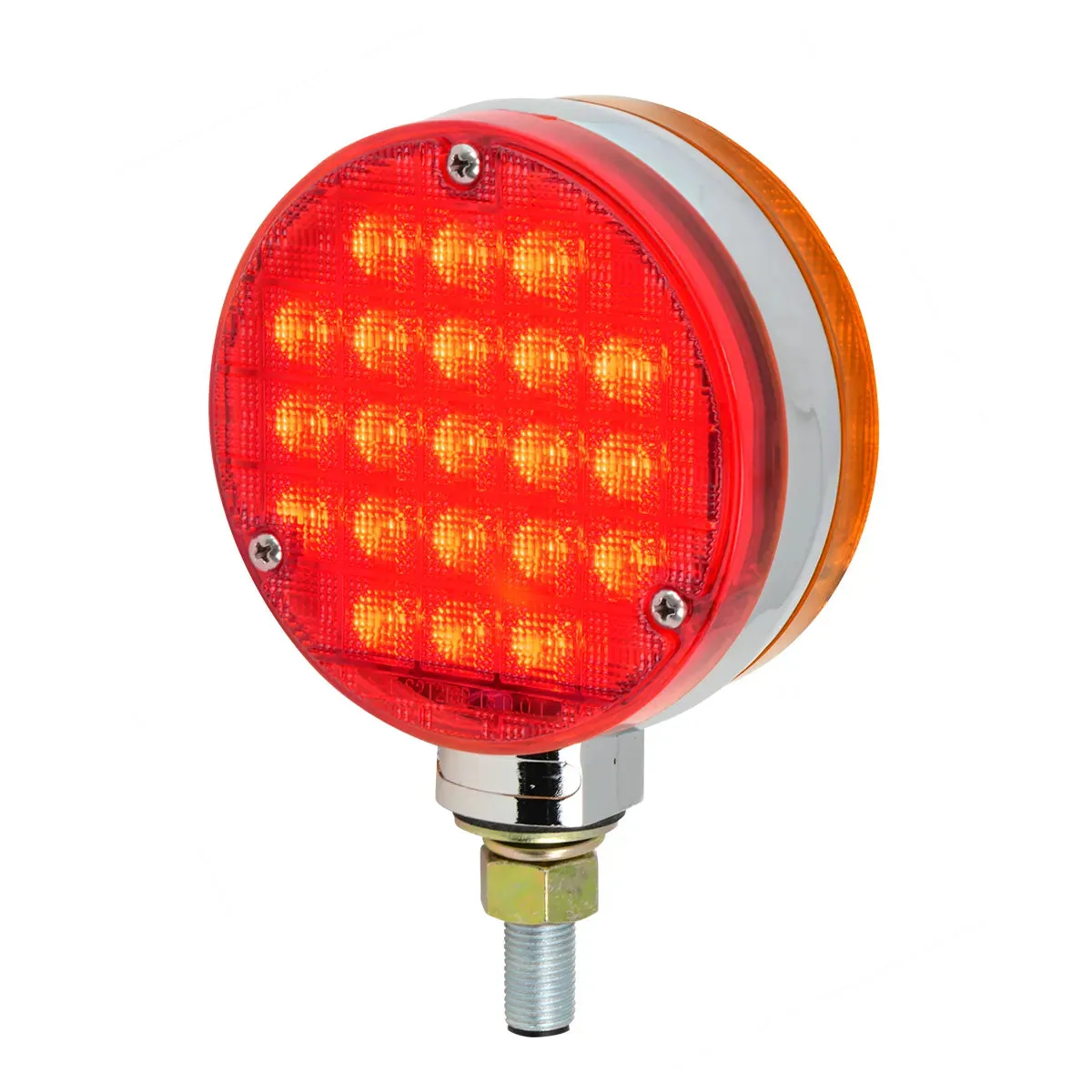 4" SMART DYNAMIC DOUBLE FACE AMBER/RED 21 LED LIGHT, DRIVER SIDE