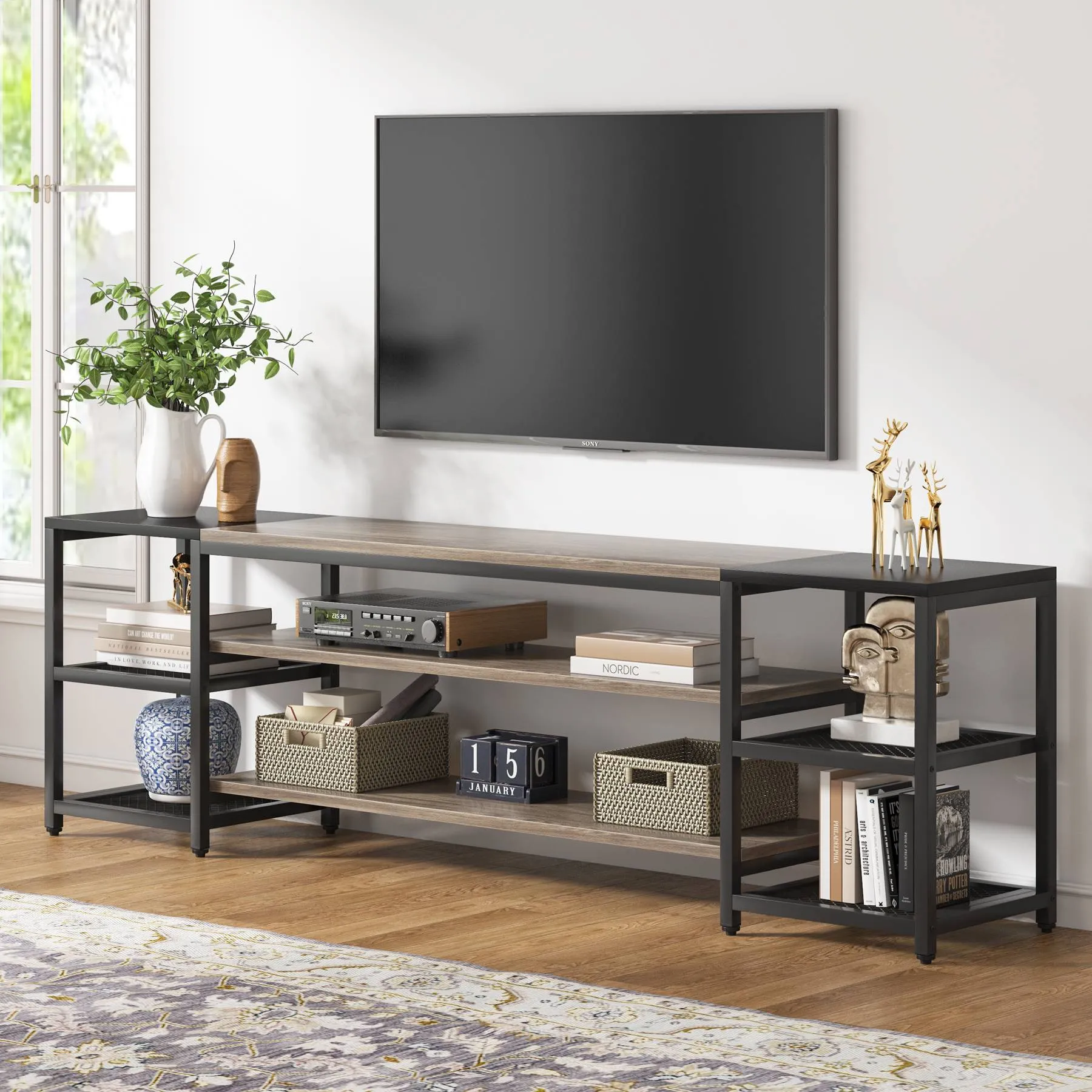 78.7" TV Stand, 3-Tier Media Entertainment Center for TV up to 85"