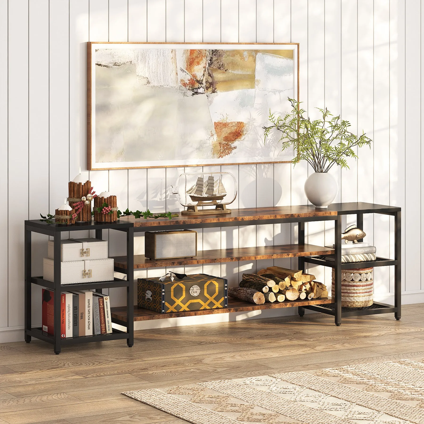 78.7" TV Stand, 3-Tier Media Entertainment Center for TV up to 85"