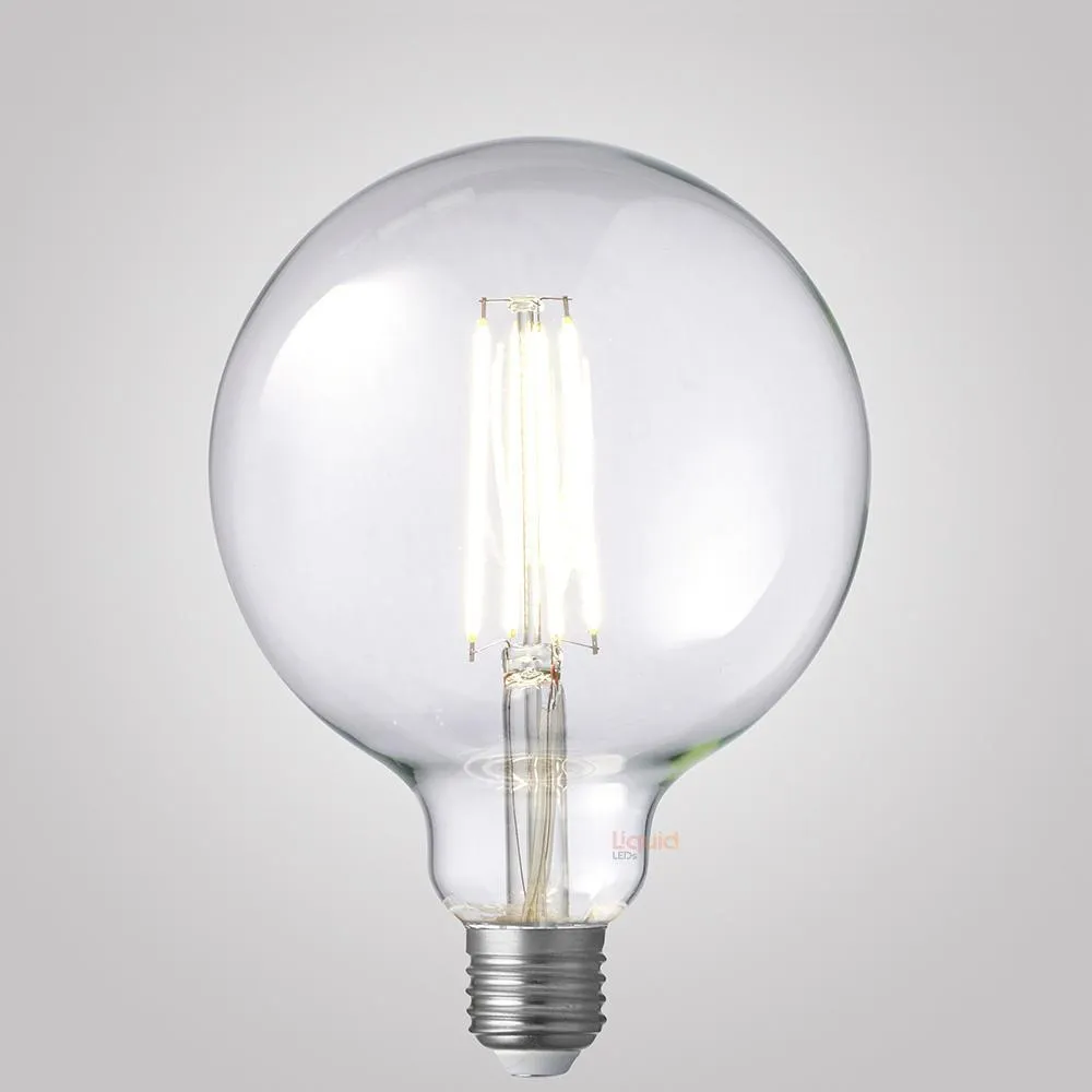 8W G125 LED Globe E27 Clear in Natural White