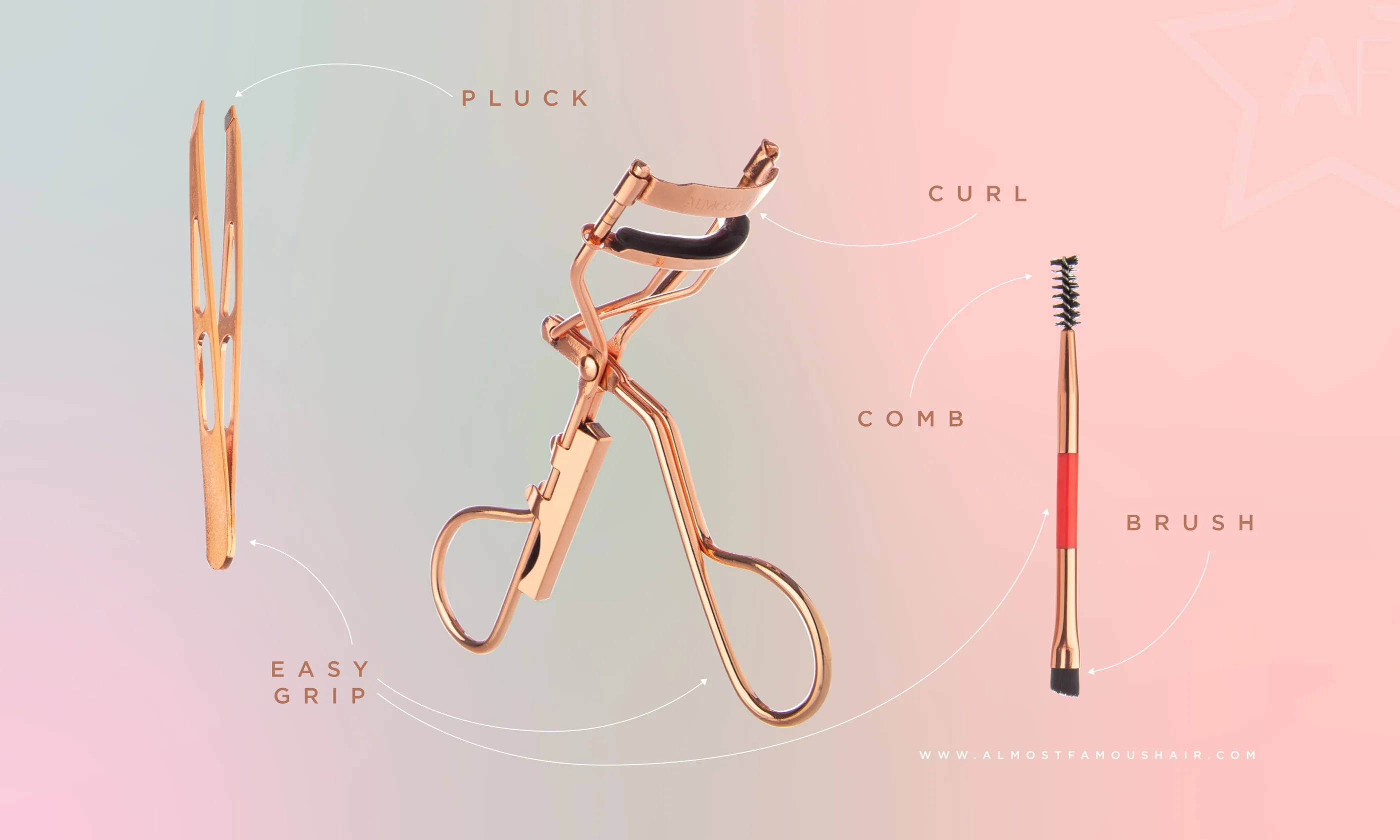 Almost famous Lash Lifter Premium Eye Care Kit - Rose Gold