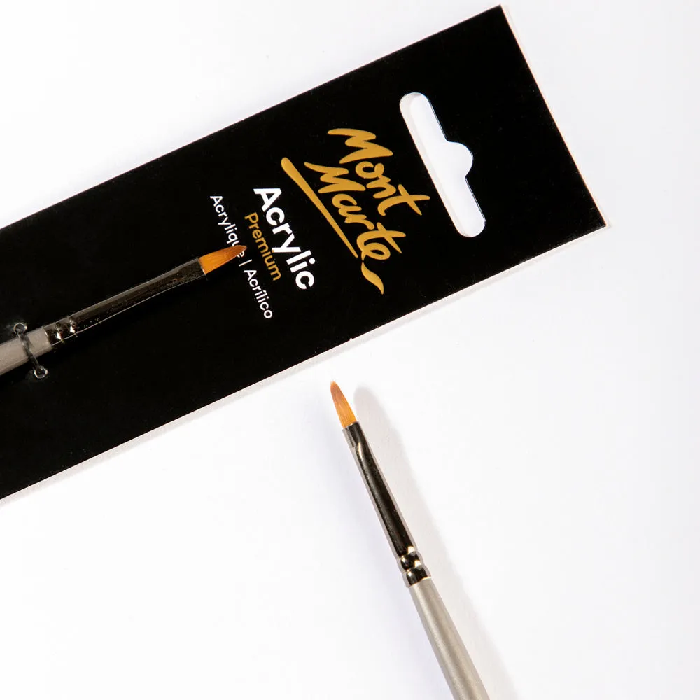 Artist Acrylic Brush Premium Taklon Filbert 2