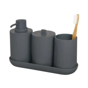 Cade Bath Accessories (Set of 4) Charcoal