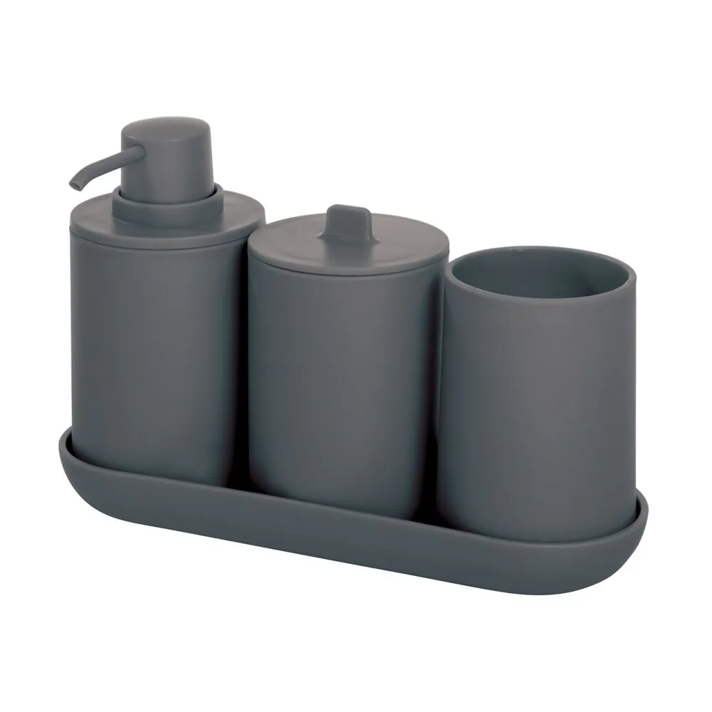 Cade Bath Accessories (Set of 4) Charcoal