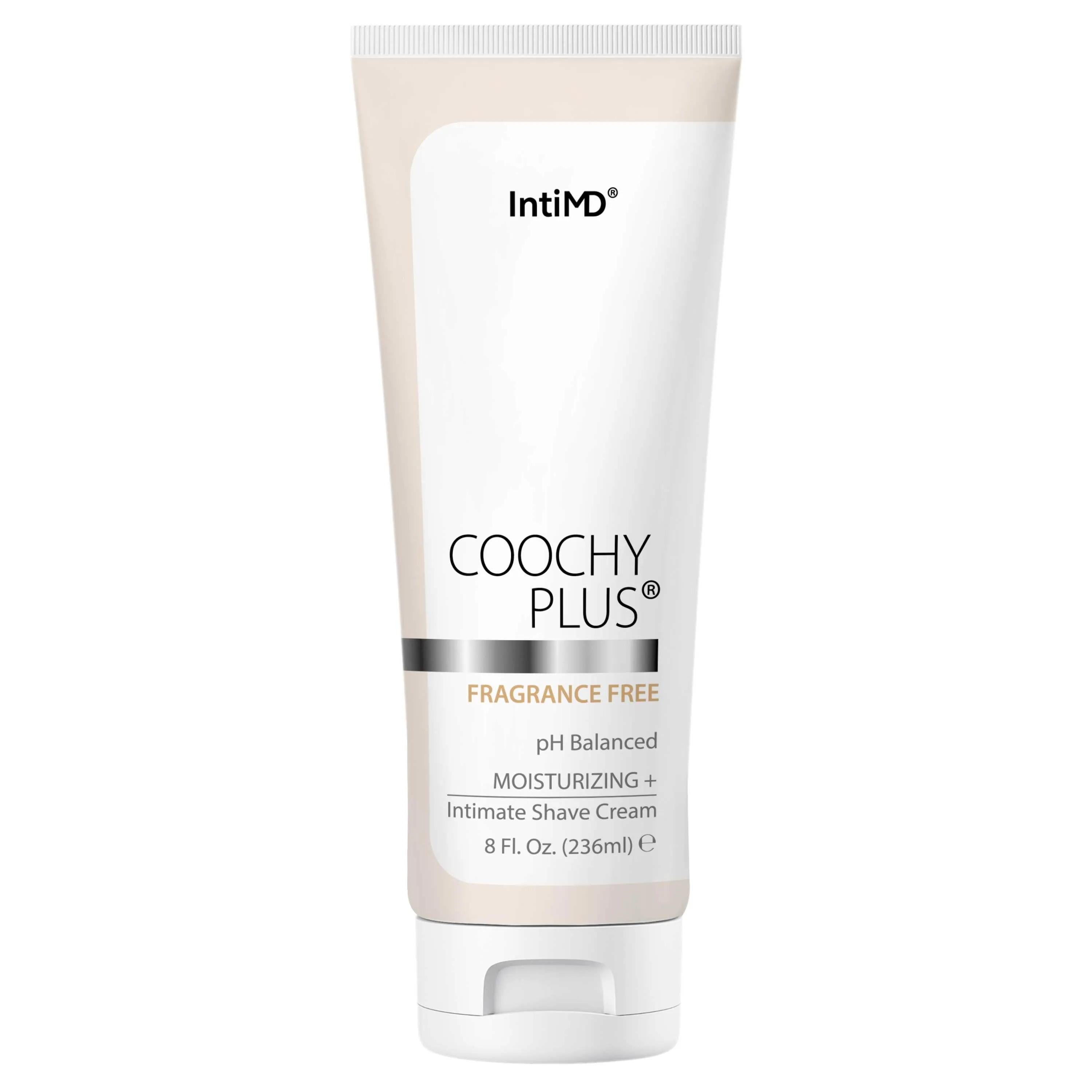 Coochy Plus Intimate Shaving Cream FRAGRANCE FREE For Pubic, Bikini Line, Armpit and more - Rash-Free With Patent-Pending MOISTURIZING  Formula 8 Oz.