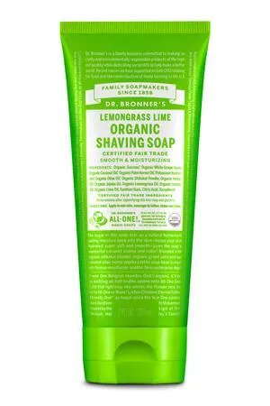 Dr. Bronners Organic Shaving Soap - Lemongrass Lime