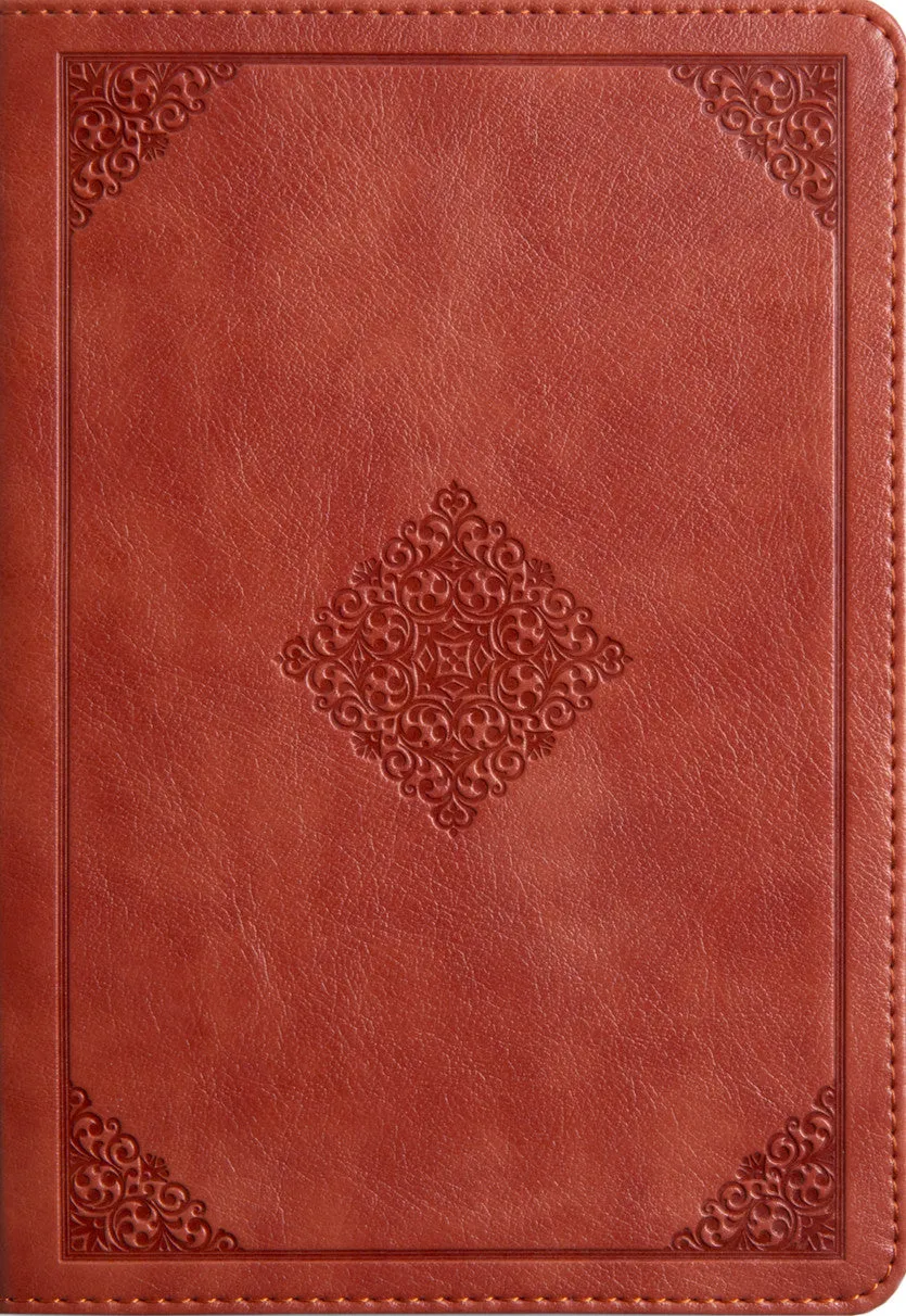 ESV Large Print Compact Bible (Trutone, Terracotta, Ornament Design)