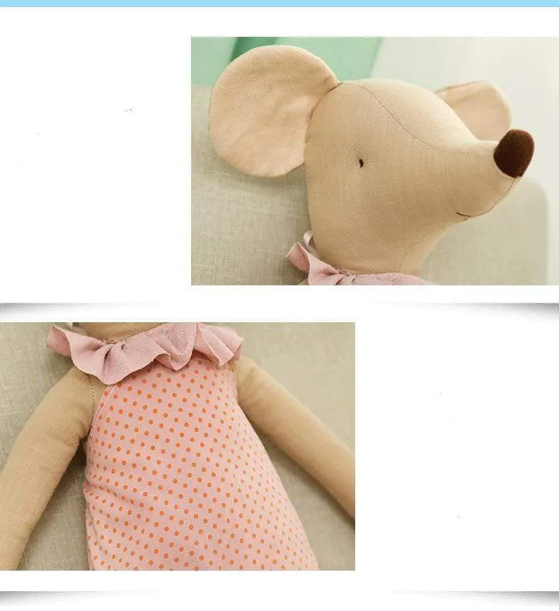 Kawaii Mouse Plush Toys Cute Mice Stuffed Dolls Animals Plush Toy Soft Mouse Doll Baby Sleeping Toy Cloth for Kids Birthday Gift