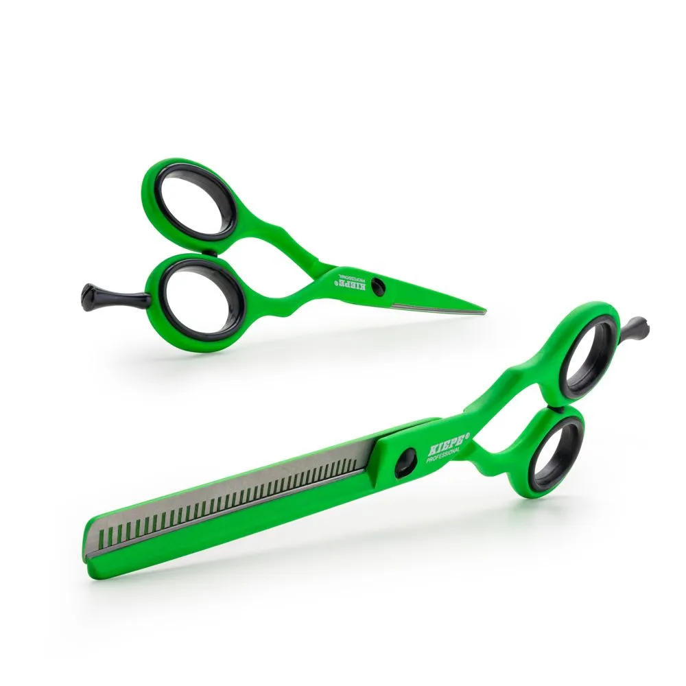 Kiepe Regular 5.5" Scissors And Thinning Scissors - Green Tea