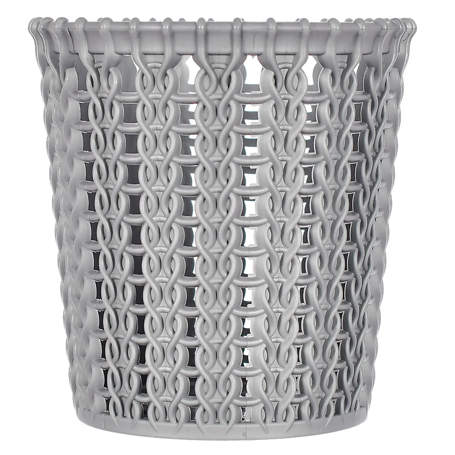 Kuber Industries Round Shape M 10 Multipurpose Plastic Holder/Stand for Kitchen, Bathroom, Office Use (Grey)-46KM0423, Standard