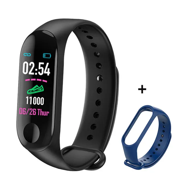 M3 Smart Band Sport Bracelet Blood Pressure & Heart Rate Monitor Smart Band Colorful Touch Screen Wristband Fitness Tracker