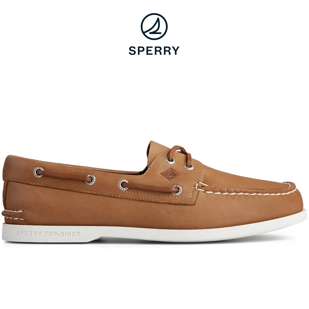 Men's Authentic Original Plushwave Boat Shoe - Tan (STS22195)