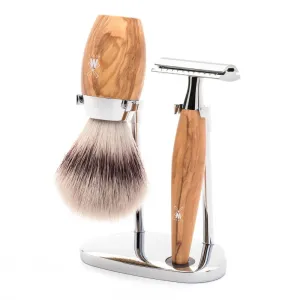 MÜHLE Kosmo 3 Piece Shaving Set - Olive Wood