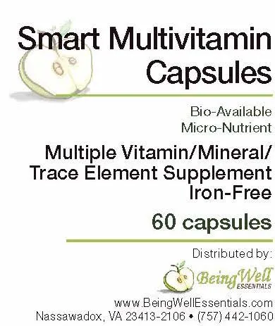 Smart Multivitamin 60 CAPSULES -Bio-Available Micro-Nutrient Iron Free Formula