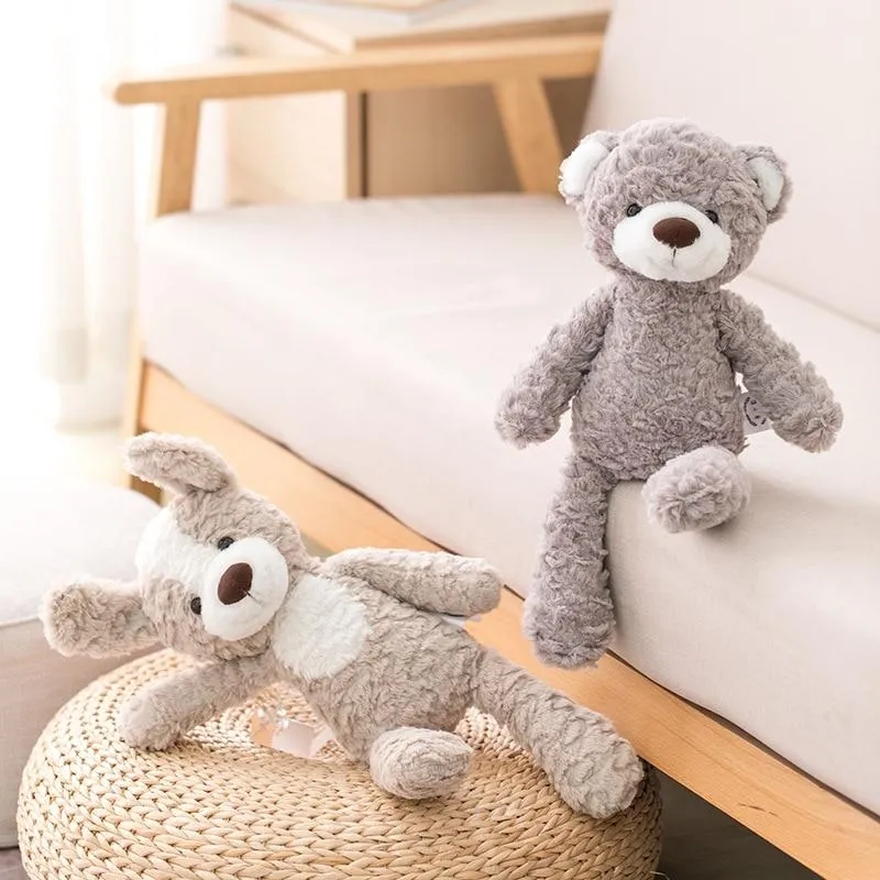 Super Soft Long legs baby appease toy Pink Bunny Grey Teddy Bear Dog elephant unicorn Stuffed Animals doll toys for Children