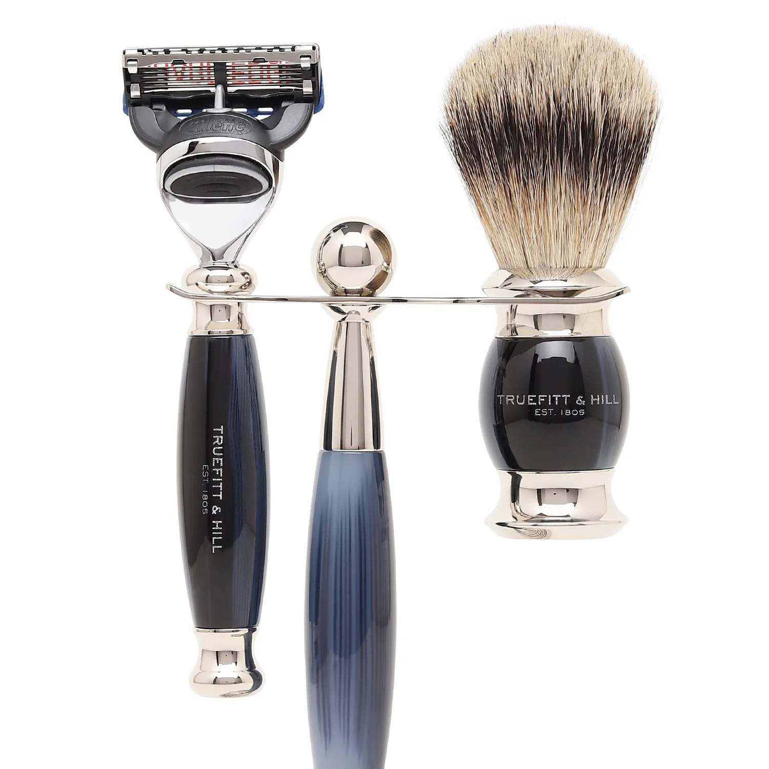 Truefitt & Hill Edwardian Collection Blue Opal Fusion Shaving Set