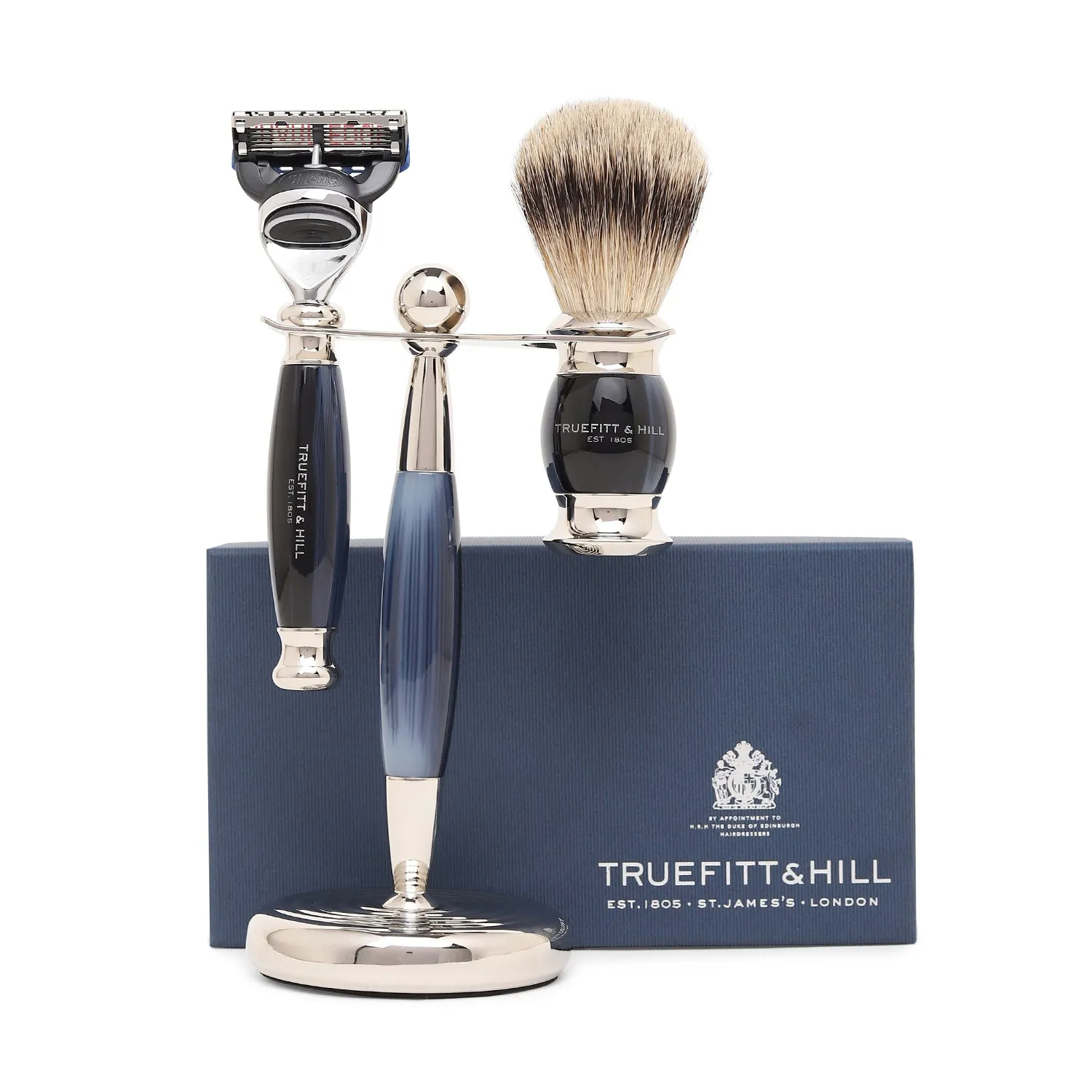 Truefitt & Hill Edwardian Collection Blue Opal Fusion Shaving Set