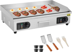 Vevor Commercial Electric Griddle 28.7" x 15.7" 4400W Countertop Flat Top Grill 122-572°F Stainless Steel New